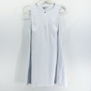 Athleta Ace Tennis Mini Dress Zip Front White medium
